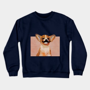 DOG WITH MUSTACHE Crewneck Sweatshirt